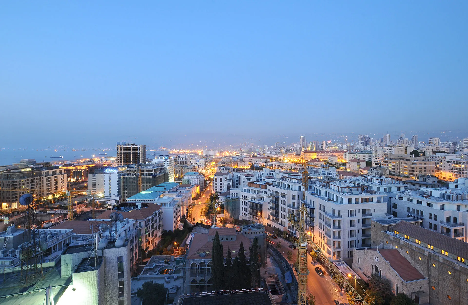 Aerial view of Beirut